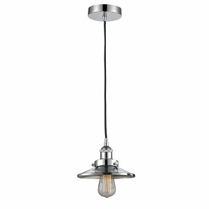 Railroad - 1 Light Cord Hung Mini Pendant In Modern Style-5.75 Inches Tall and 8 Inches Wide - 1 of 1