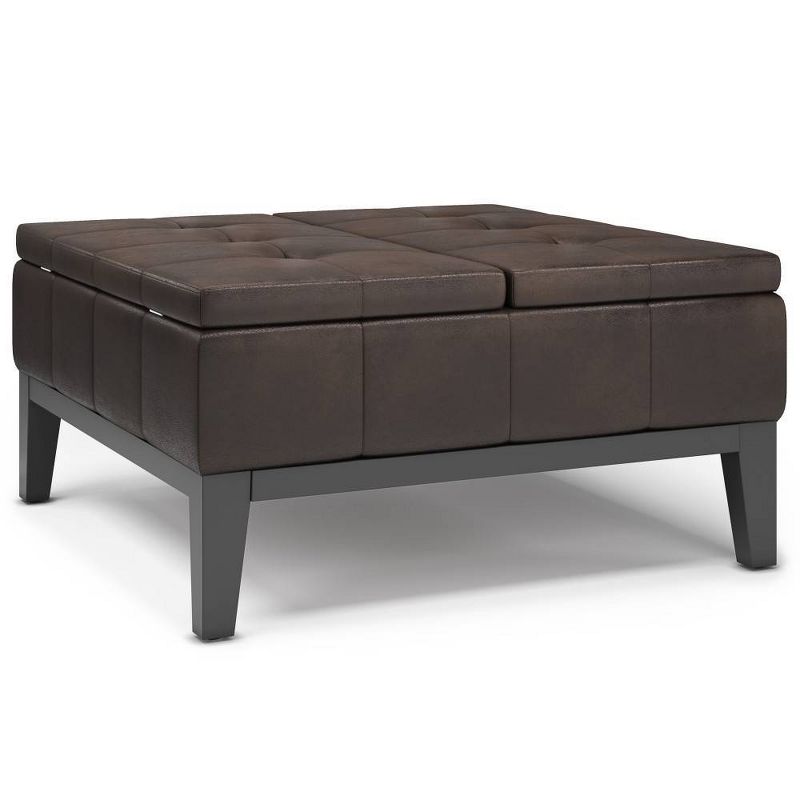 Lancaster Square Coffee Table Storage Ottoman - WyndenHall, 1 of 9