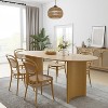 Wooakway 30"H Fashion Oval Wood Dining Table Kitchen Table Conference Table Gathering Table with Double Pedestal Black/Walnut/Natural Wood - 4 of 4