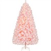 Yaheetech Pre-lit Flocked Artificial Christmas Tree with Warm Lights, PVC Branch Snow Frosted Xmas Tree with Foldable Stand - 2 of 4