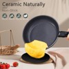 Aoibox Ceramic Non Stick Cookware Set with Detachable Handles, Healthy Non Toxic, Dishwasher & Oven Safe, Induction Kitchen Pot and Pan, 8 Piece Grey - 2 of 4