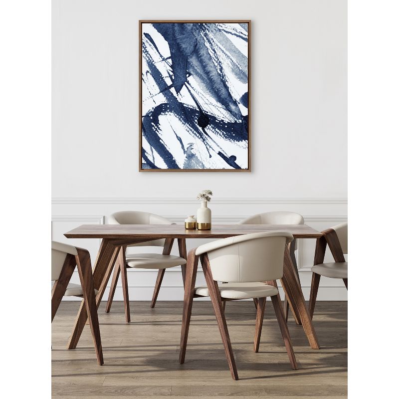 Kate & Laurel All Things Decor 31.5"x41.5" Sylvie Indigo Watercolor Framed Wall Art by Amy Peterson Modern Blue Abstract Wall Art, 5 of 7