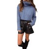Women's Turtleneck Cropped Sweater - Cotton Candy - 4 of 4