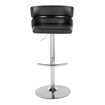 Cinch Adjustable Black Metal Swivel Barstools, Set of 2