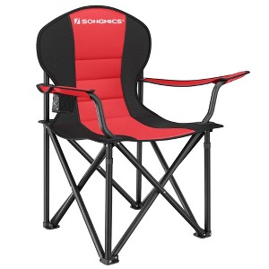 SONGMICS Folding Camping Chair, with Comfortable Sponge Seat, Cup Holder, Heavy Duty Structure, Outdoor Picnic Chair - 1 of 4