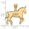 Black Bow Jewelry 14k Yellow Gold Plated Sterling Silver Delta Phi Epsilon Greek Life Medium Pendant - 2 of 3