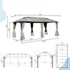 VisioGear Outdoor Gazebo with Double Roofs, Gazebo Canopy Tent for Deck Backyard Garden, Gray, 240"*120"*105.6" - 2 of 4