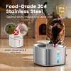 Oneisall PW03 Stainless Steel Cat Water Fountain – 3.5L/118oz, Quiet, Auto, w/3 Filters - 3 of 4