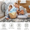 Washable Vintage Runner Rug, Soft Faux Wool Low Pile Carpet, Non-Slip Stain Resistant Hallway Kitchen Bedroom Living Room Laundry Rug - 4 of 4