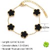 Four Leaf Clover Bracelet for Women 18K Gold Plated Stainless Steel Lucky 4 Leaf Gold Link Bracelet Jewelry Gift for Women - 2 of 4
