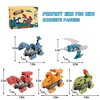 DOMETOUR 5 Pack Take Part Dinosaur Toys for Boys, Kids Toys STEM Educational Construction Building Toys with Electric Drill, Kids Birthday Gift - 3 of 4