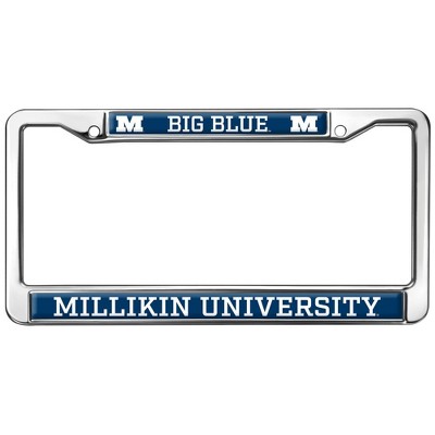 Millikin University Mascot Full Size Standard License Plate Metal Frame