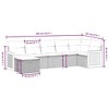 vidaXL 7 Piece Patio Sofa Set with Cushions Gray Poly Rattan - without storage - 4 of 4