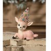 Bethany Lowe 5.0 Inch Pink Reindeer With Tree Bottle Brush Animal Figurines - 3 of 3