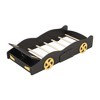 NicBex Twin Race Car-Shaped Platform Bed Frame with Wheels and Storage,Solid Wood Slats Support,No Box Spring Needed,Easy Assembly,Black+Yellow - 4 of 4