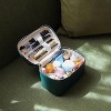 Paaaawaters Mini Vanity Case Forest - Stylish Travel Makeup Bag Organizer With Removable Dividers - 3 of 4