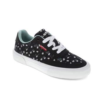 Levi's Kids Maribel Floral Twill Canvas Lace Up Lowtop Casual Sneaker Shoe