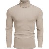 COOFANDY Men's Ribbed Turtleneck Sweater Casual Basic Long Sleeve Knitted Pullover Sweater - 4 of 4