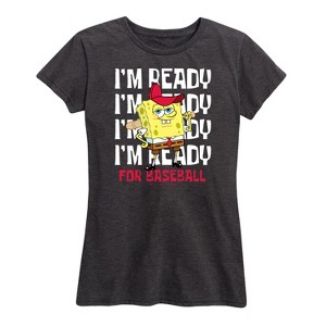 Women's - SpongeBob SquarePants - Ready For Baseball Short Sleeve Graphic T-Shirt - 1 of 4