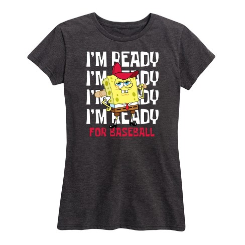 Women's - SpongeBob SquarePants - Ready For Baseball Short Sleeve Graphic T-Shirt - image 1 of 4