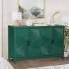 59" Vintage Accent Cabinet with Carved Doors, Modern Wood Sideboard Buffet, Entryway Storage Sideboard for Living Room or Dining Room-Koiai - 2 of 4