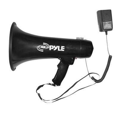 Blue Pyle Pro 50 Watt 1200 Yard Sound Range Portable Bullhorn Megaphone Speaker 