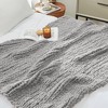 Handmade Chenille Throw Blankets Group of 2 Blankets, Chunky Knit Cable Knitted Crochet Blankets Collection-Amelie Home - 4 of 4