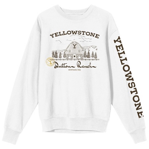 Yellowstone Dutton Ranch Red Bull Long Sleeve Sand Men's Hooded