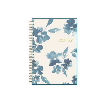 2021-22 Academic Planner 5"x8" Flexible Frosted Plastic Cover Wirebound Weekly/Monthly Bakah Blue - Blue Sky