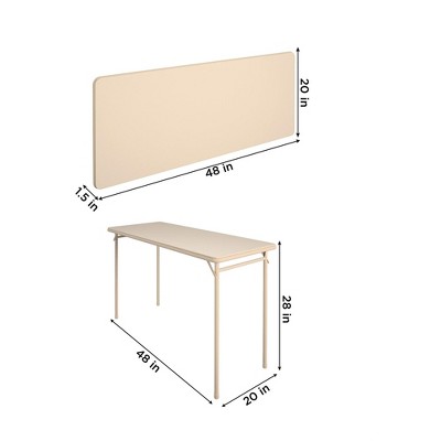 Antique 48" Rectangular Vinyl-Top Foldable Serving Table