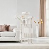 66.1 Inch Large Cat Tree Cat Tower with Scratching Posts, 2 Perches, 2 Caves, Basket, Hammock, Pompoms, Multi-Level Plush Cat Condo for Indoor Cats - 2 of 4