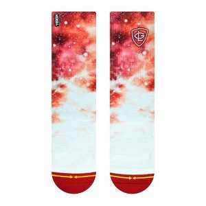 MERGE4 Greg Lutzka Crimson Sky Red Unisex Crew Sock - 1 of 4