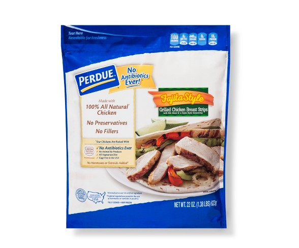 Perdue Fully Cooked No Antibiotics Ever Fajita Style Chicken Breast Strips - 22oz