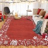 Christmas Area Rugs for Living Room Bedroom Scalloped Edge Xmas Festive Winter Decor Rug Soft Low Pile Non-Slip Rug - 2 of 4