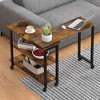 360 Rotatable Sofa Side Table with 2-Tier Storage Shelves - 3 of 4
