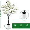 6FT Artificial Magnolia Tree in Pot, Faux Magnolia Flowers Tree with Realistic Blooms, Faux Potted Plant, Artificial Plants for Home Garden Patio - 3 of 4
