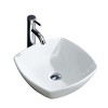Fine Fixtures Stylized Vessel Bathroom Sink Vitreous China - Square - 4 of 4