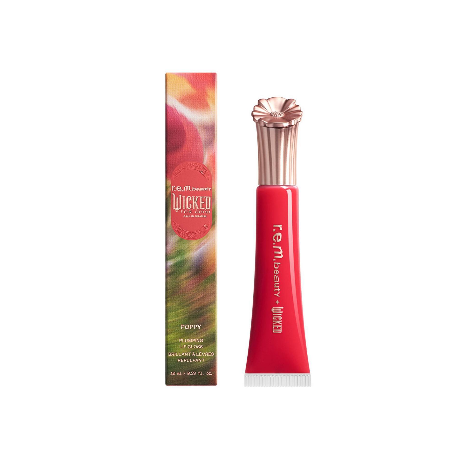 r.e.m. beauty Wicked For Good Poppy Plumping Lip Gloss Poppy Punch - 0.34 fl oz - Ulta Beauty
