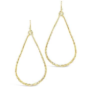 SHINE by Sterling Forever Hammered Teardrop Dangle Earring