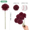 Unique Bargains Plastic Silk Durable Artificial Chrysanthemum Ball Flowers 11" - 3 of 4
