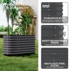 Self-Watering Wheeled Metal Garden Bed – Mobile Raised Planter Box with Water, Galvanized Steel Indoor/Outdoor Rolling Grow Station - 2 of 4