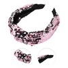 Unique Bargains Women's Elegant Sequined Knotted Wide Hairband 6.69"x5.31" 1 Pc - 3 of 3