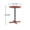 Elm Lane Modern Industrial Wood Round Standing Accent Table 15 1/4" Wide Natural Black Pole for Living Family Room Bedroom Bedside Entryway House Home - 4 of 4