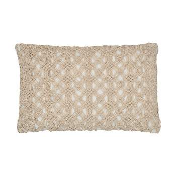C&F Home 14" x 22" Clyde Handcrafted Macramé Decorative Throw Pillow