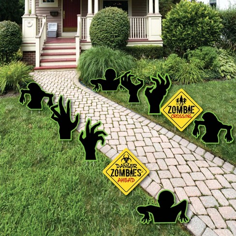 Big Dot Of Happiness Zombie Zone - Sign & Zombie Hand Lawn ...