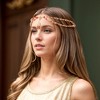 Unique Bargains Faux Diamond Wooden Beads Headpiece 1 Pc - 2 of 4