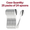 Smarty Had A Party Metallic Groove Silver Plastic Spoons - 600 pcs - 4 of 4