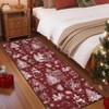 Christmas Rugs for Living Room Non-Slip Washable Holiday Rugs Christmas Tree Cute Pattern Floor Mat Santa Claus - 2 of 4