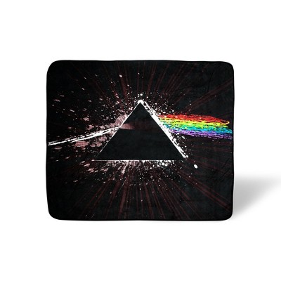 Just Funky Pink Floyd Dark Side Of The Moon Fleece Throw Blanket | Measures 60 x 60 Inches