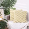 Unique Bargains Sofa Couch Decorative Soft Faux Fur Fuzzy Plush Throw Pillow Covers 2 Pcs - 2 of 4